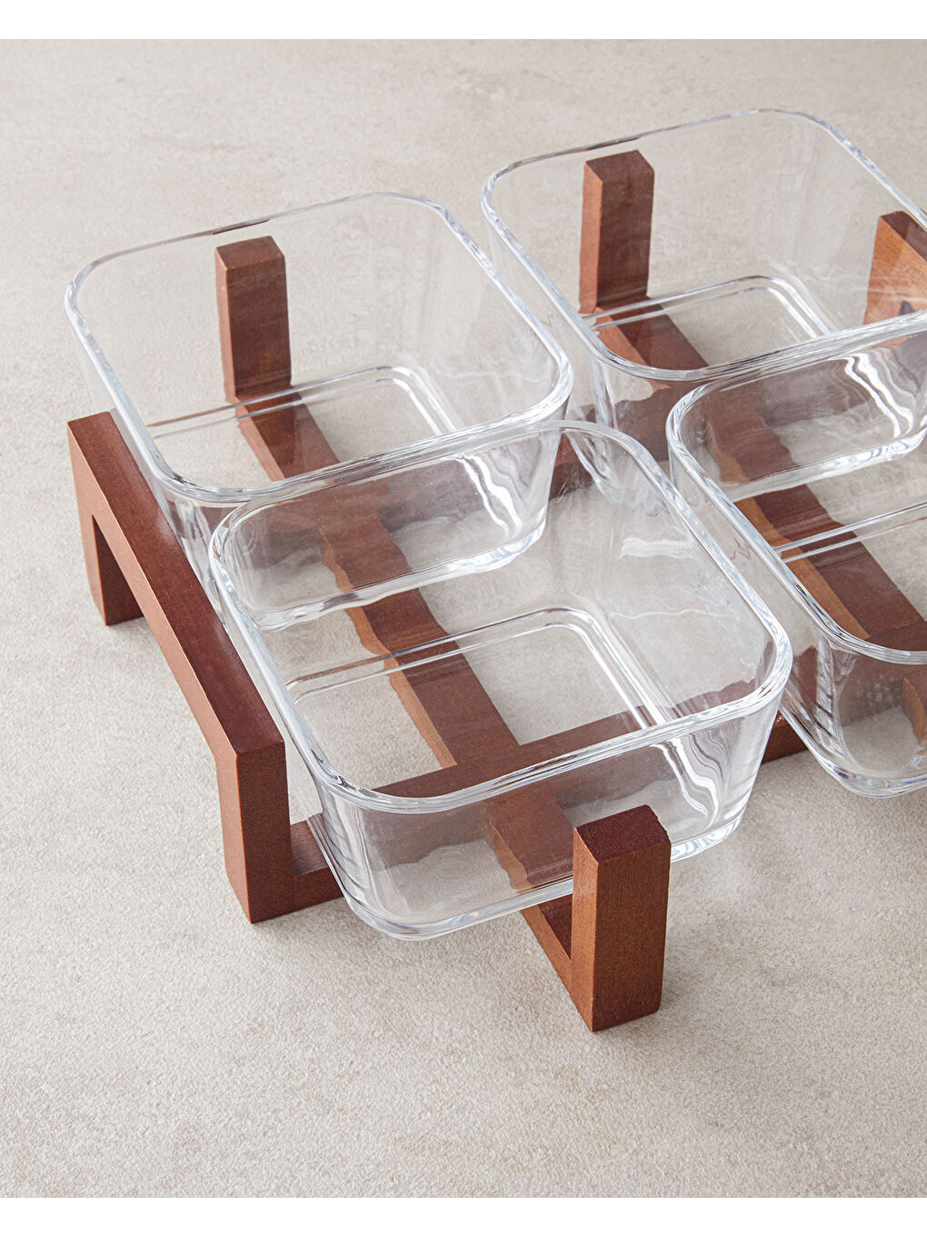 Renksiz Blend Cam-Bambu 5 Parça Sunumluk 10x5 cm Şeffaf-3