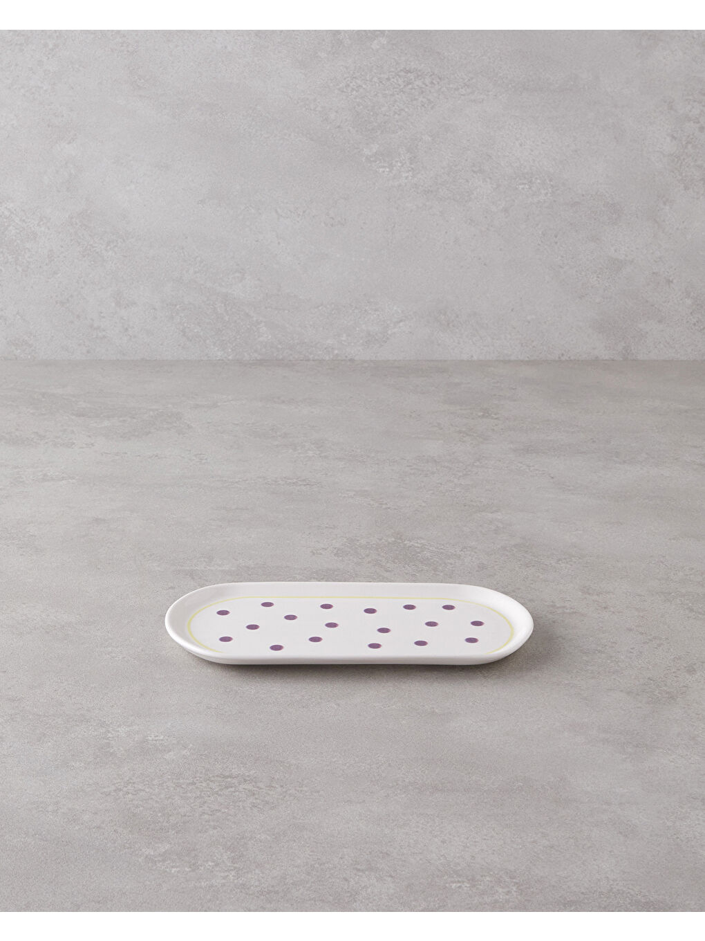 Luck Seramik Kayık Tabak 22 cm Mor-1