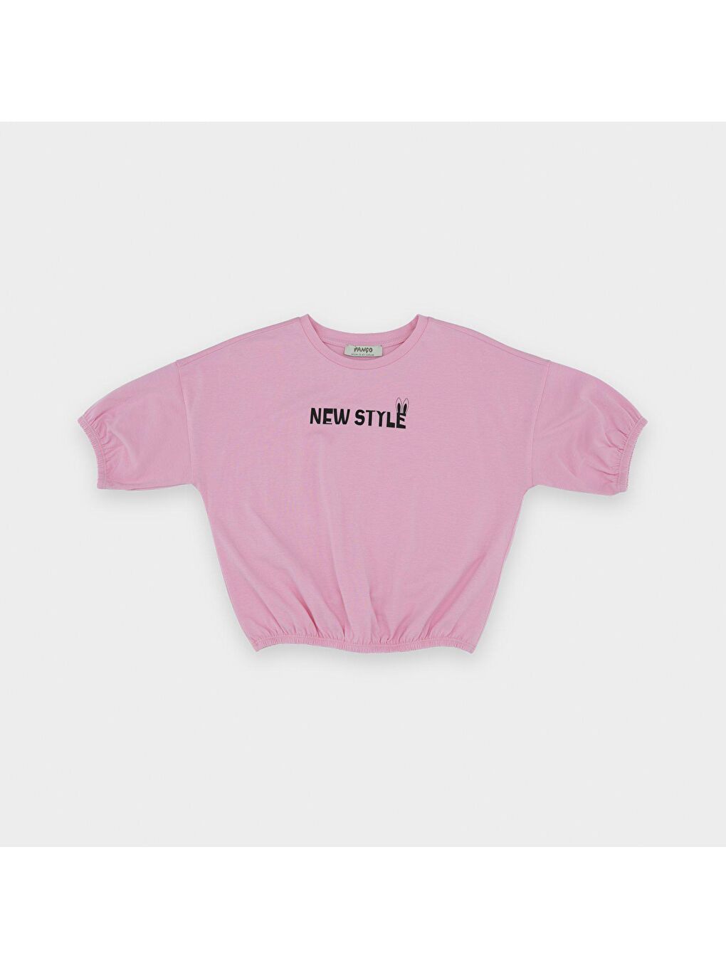 Panço Pembe Kız Çocuk  Baskı Detaylı T-Shirt