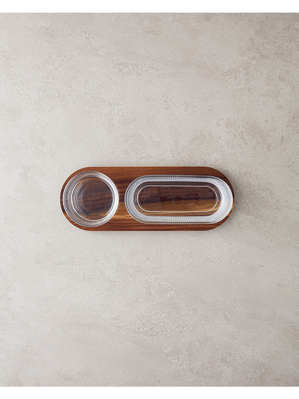 Kahverengi Symphony Akasya-Cam 3 Parça Sunumluk 30x11x6 Cm Kahve-2