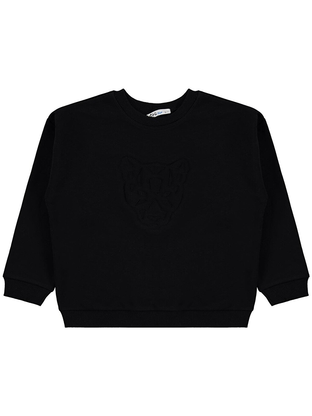 Boys Aslan Nakışlı 6-9 Yaş Sweatshirt - Siyah