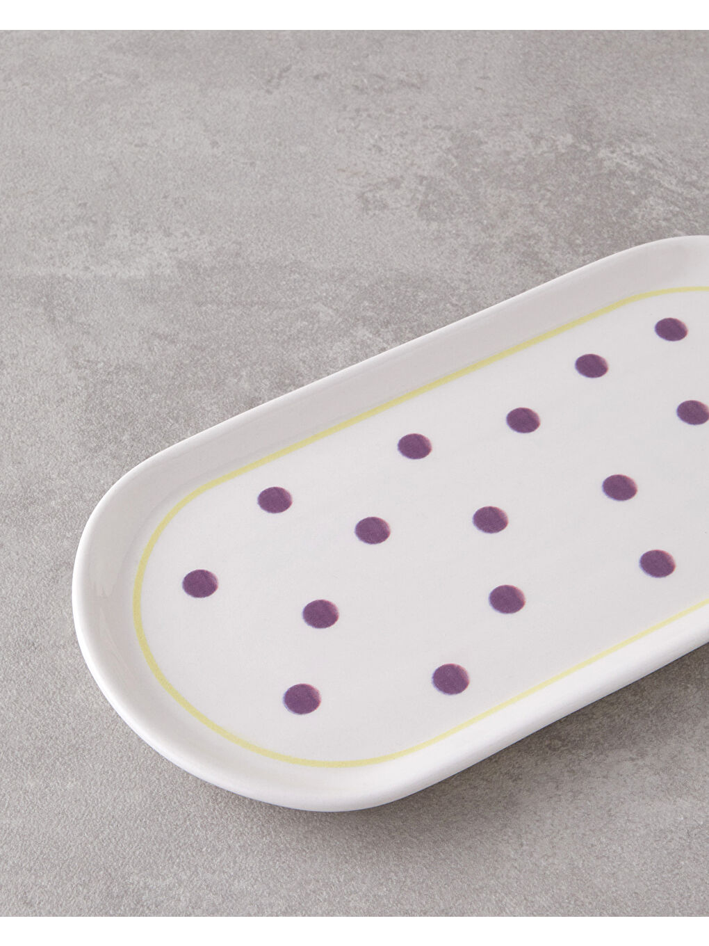Luck Seramik Kayık Tabak 22 cm Mor-2