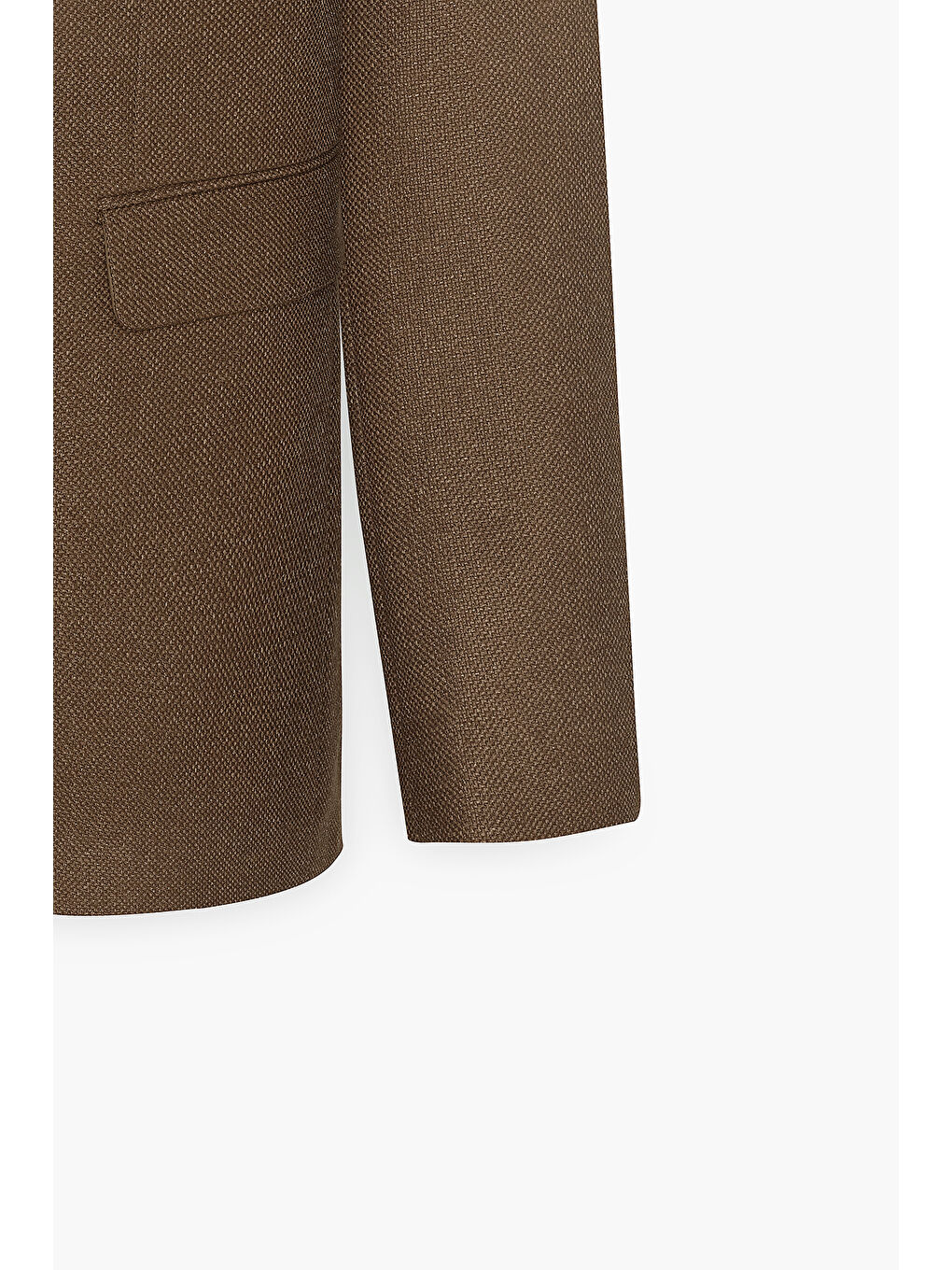 Erkek Kahverengi Slim Fit Dar Kesim Mono Yaka Armürlü Blazer Ceket-9