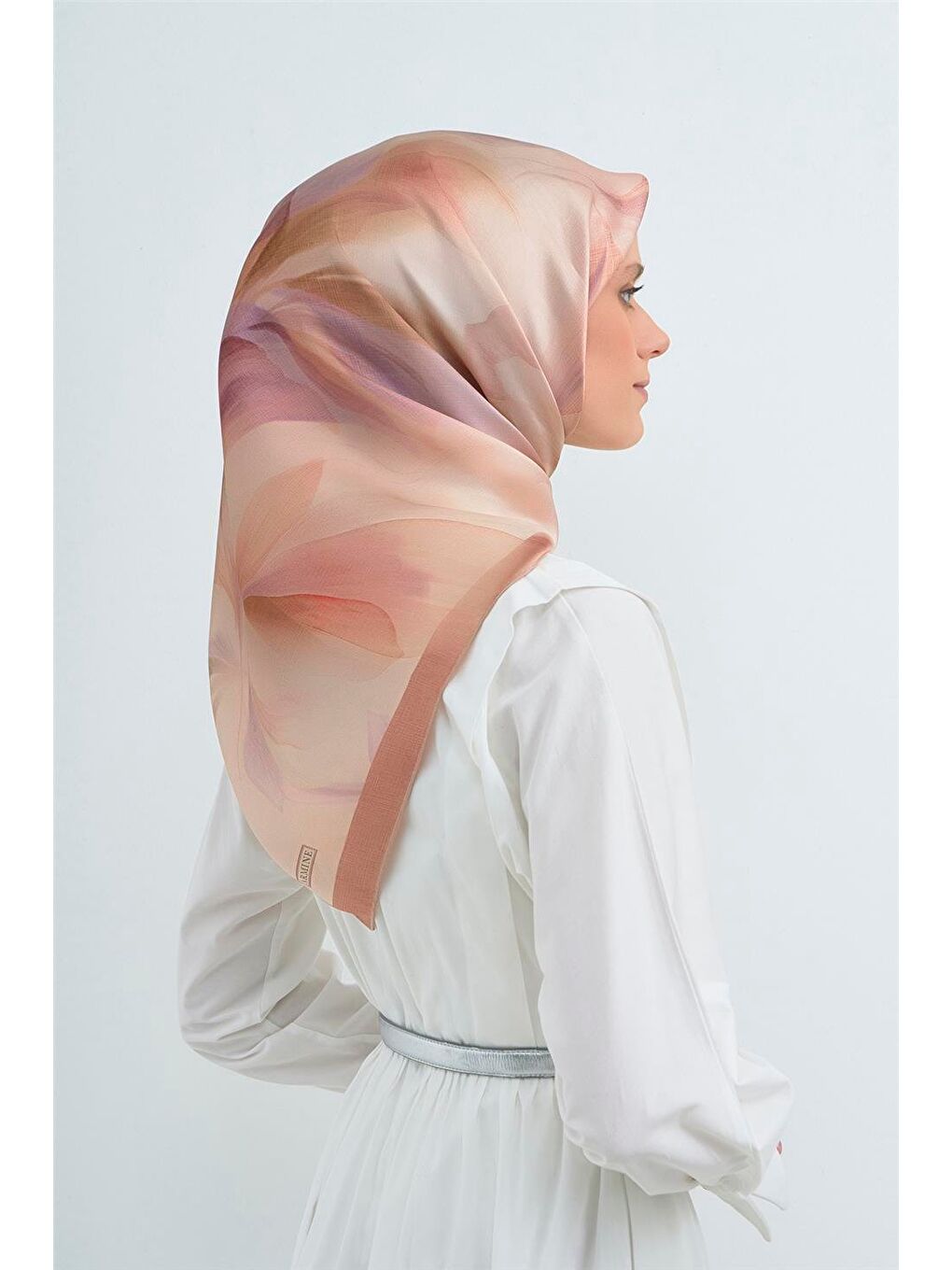 Turuncu Saf İpek Sura Eşarp 9519D 32