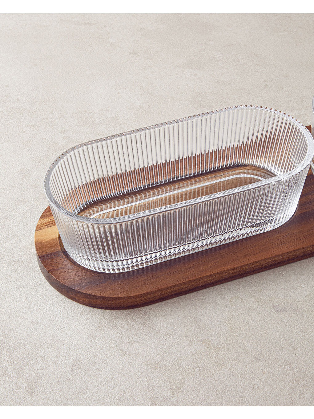 Kahverengi Symphony Akasya-Cam 3 Parça Sunumluk 30x11x6 Cm Kahve-3