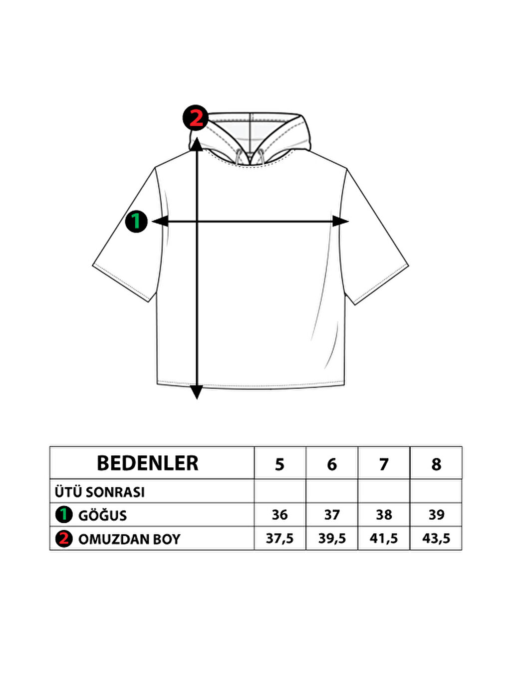 Turuncu Kız Çocuk Cep Detaylı Kapüşonlu Baskılı Tişört-1