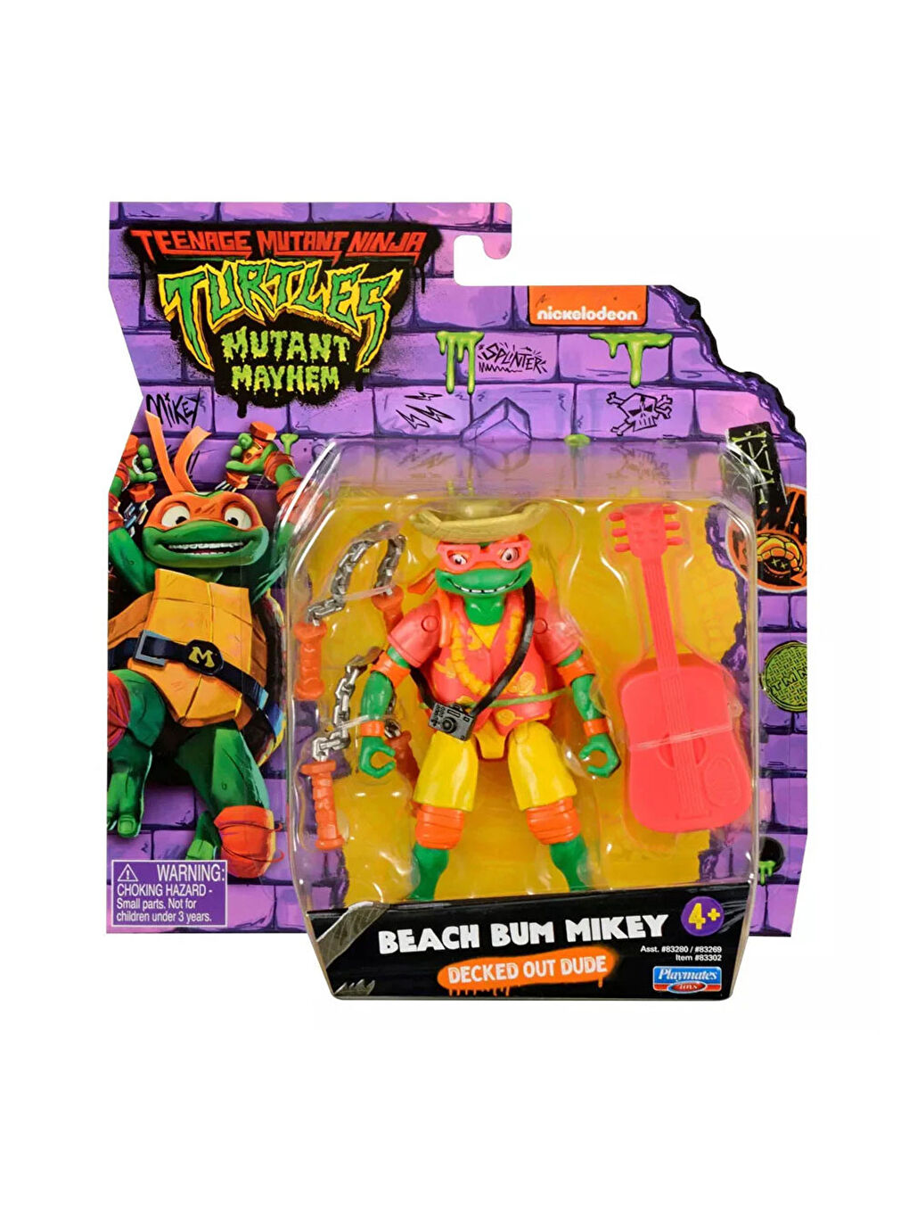 Ninja Turtles Renksiz Mutant Mayhem Aksiyon Figür Beach Bum Mikey W4-83269