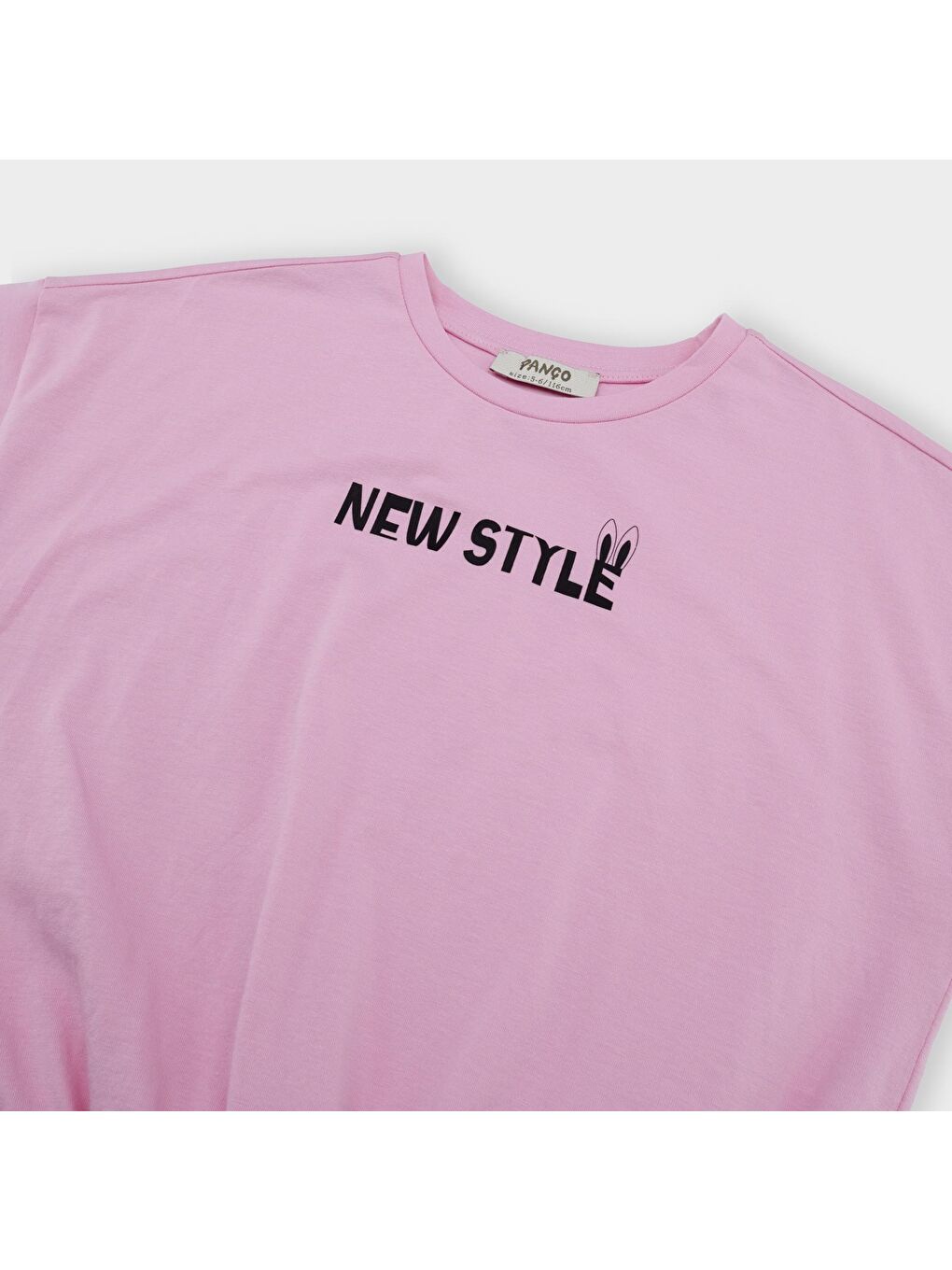 Panço Pembe Kız Çocuk  Baskı Detaylı T-Shirt - 8