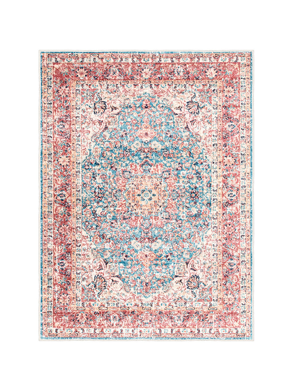 Pembe Dekoratif Özel Tasarım Yıkanabilir İnce Kaymaz Tabanlı Modern Halı KECE FR03