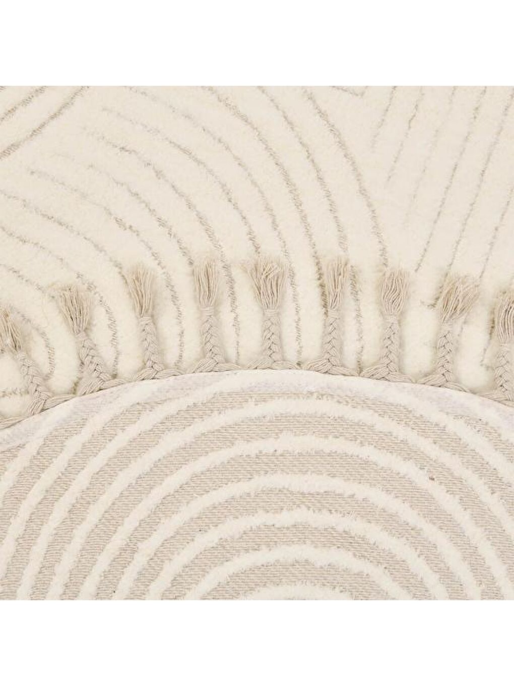 Gri Stella Form Yuvarlak Halı - 120x120 cm-3