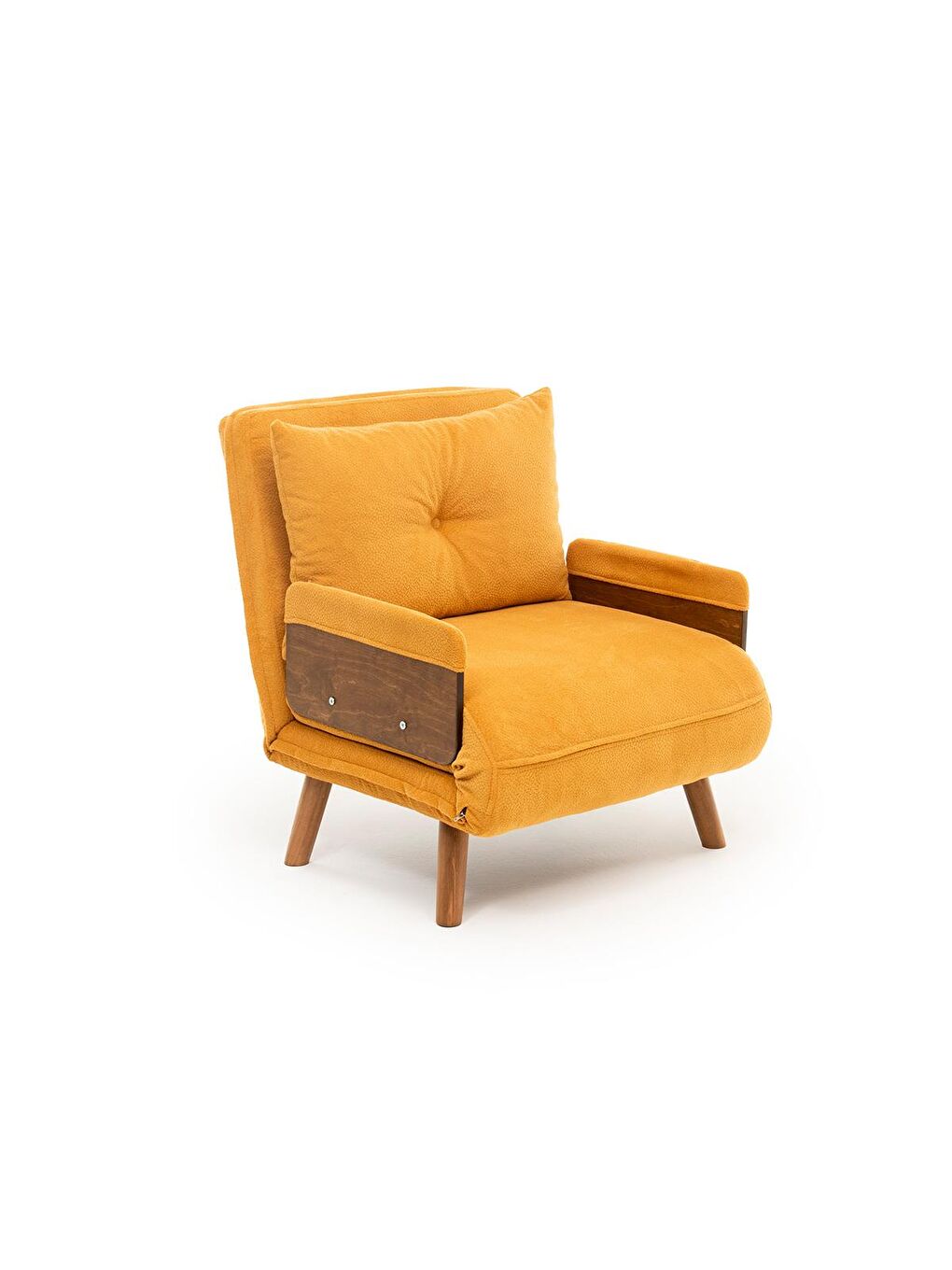 Sarı Cosmo Tekli Katlanır Yataklı Koltuk - Bohem Hardal-5