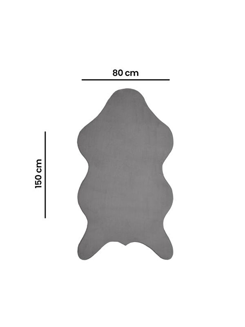 Post Halı - Gri - 80x150 cm-5