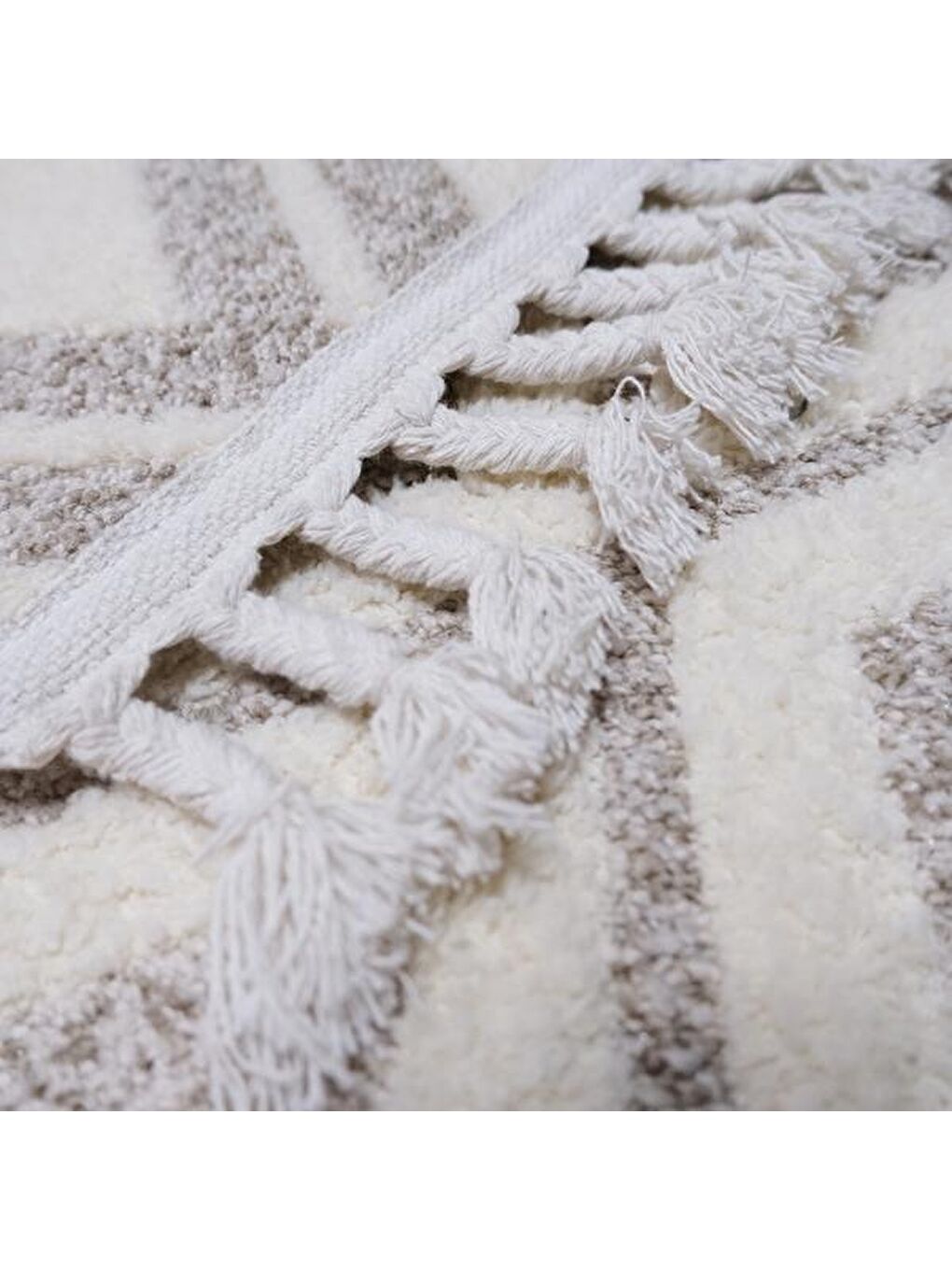 Luxury Pamuk Halı - Bej - 120x180 cm-3