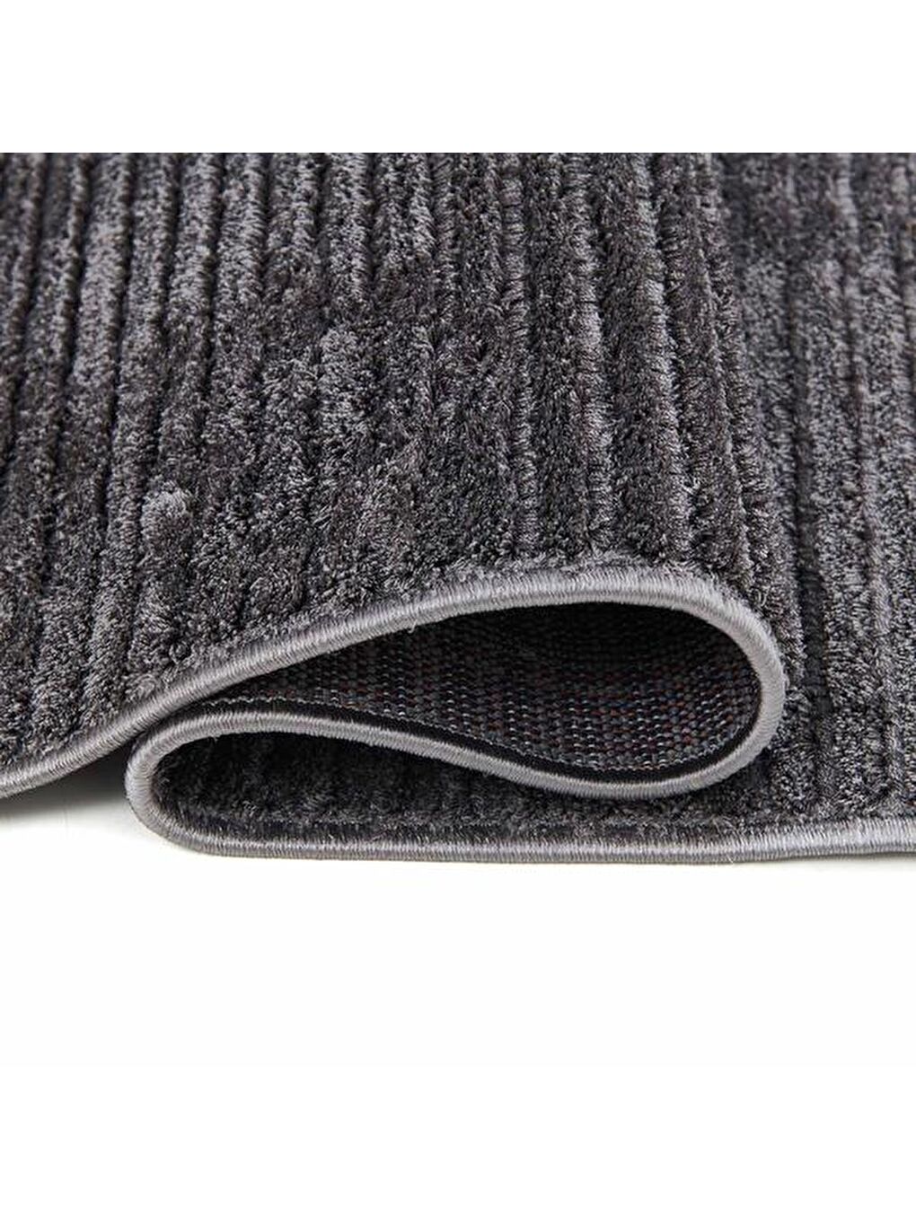 Micro Shaggy Halı - Antrasit - 80x150 cm-4