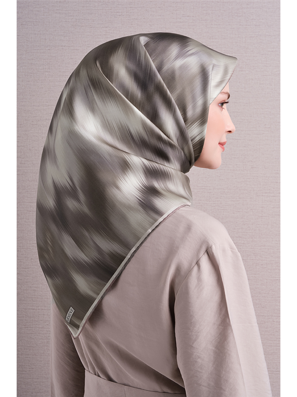 Haki Saf İpek Twill Eşarp 9605d 83-4