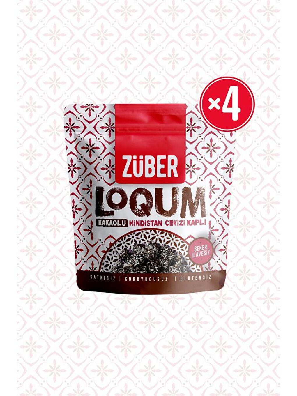 Züber Renksiz Loqum Kakaolu 48 Gr x4 Adet