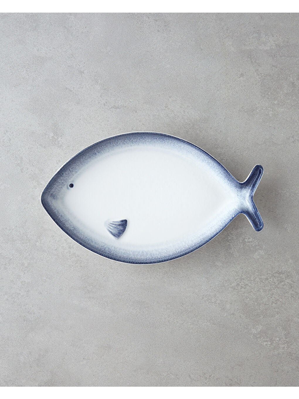 Marinova Porselen Kayık Tabak 26,5 cm Mavi-Beyaz