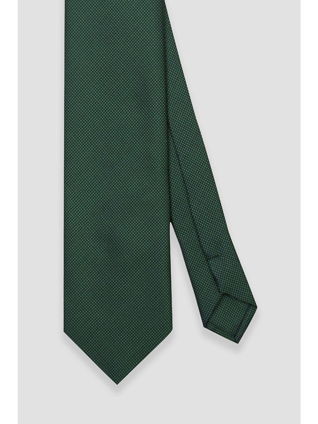 Kravat 8 Cm Mikrofiber Polyester Haki Erkek Desenli Kravat-2