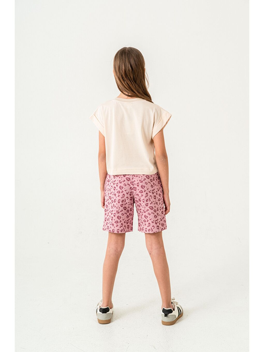 Pembe Mucho Amor Baskılı  Kız Çocuk Şort - Tişört Takımı-5