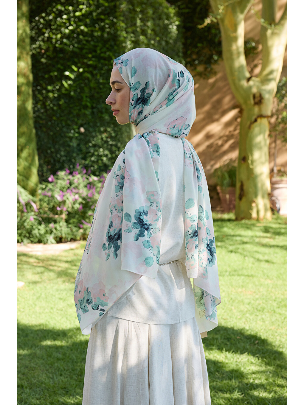 Yeşil Deluxe Summer Flow Şal Yosun-2