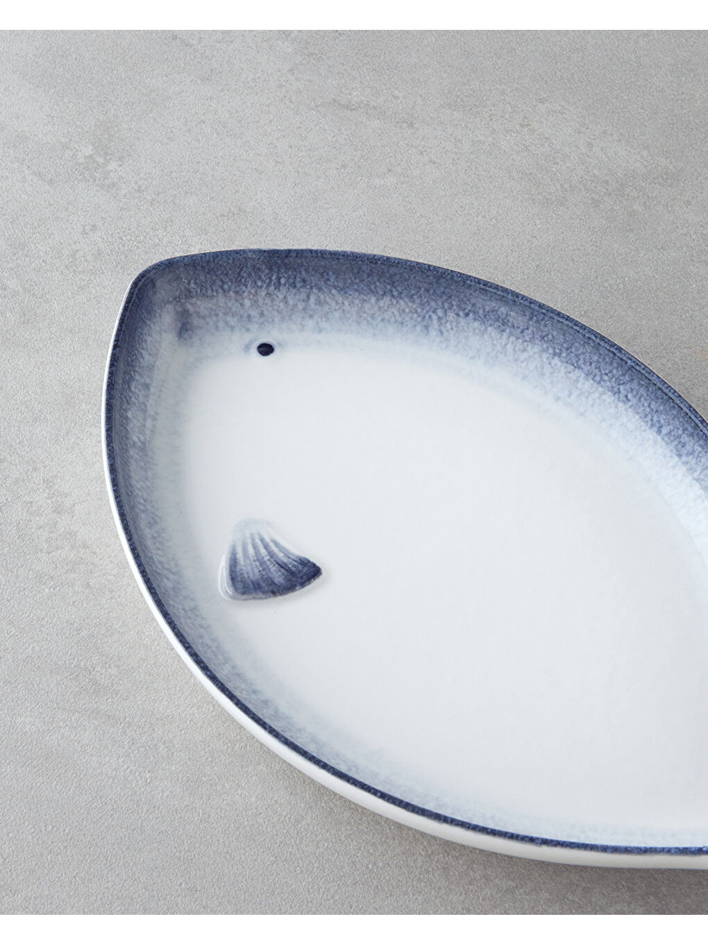 Marinova Porselen Kayık Tabak 26,5 cm Mavi-Beyaz-2