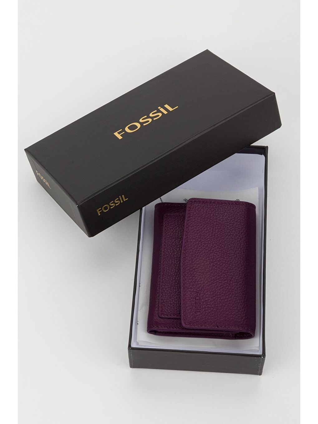 Mürdüm Kutulu Hakiki Deri Buz Mavi Orta Boy Kadın El Portföyü Kartlık Cüzdan-5