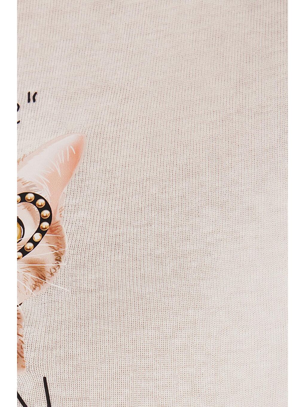 Kadın Slim Fit Dar Kesim %100 Pamuk Bisiklet Yaka Baskılı Beyaz Crop Tişört-5