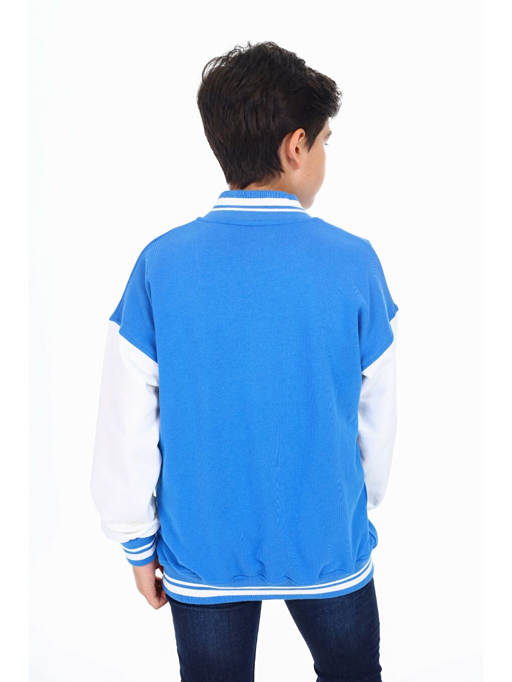 Mavi Erkek Çocuk Baskılı Kolej Hırka-5