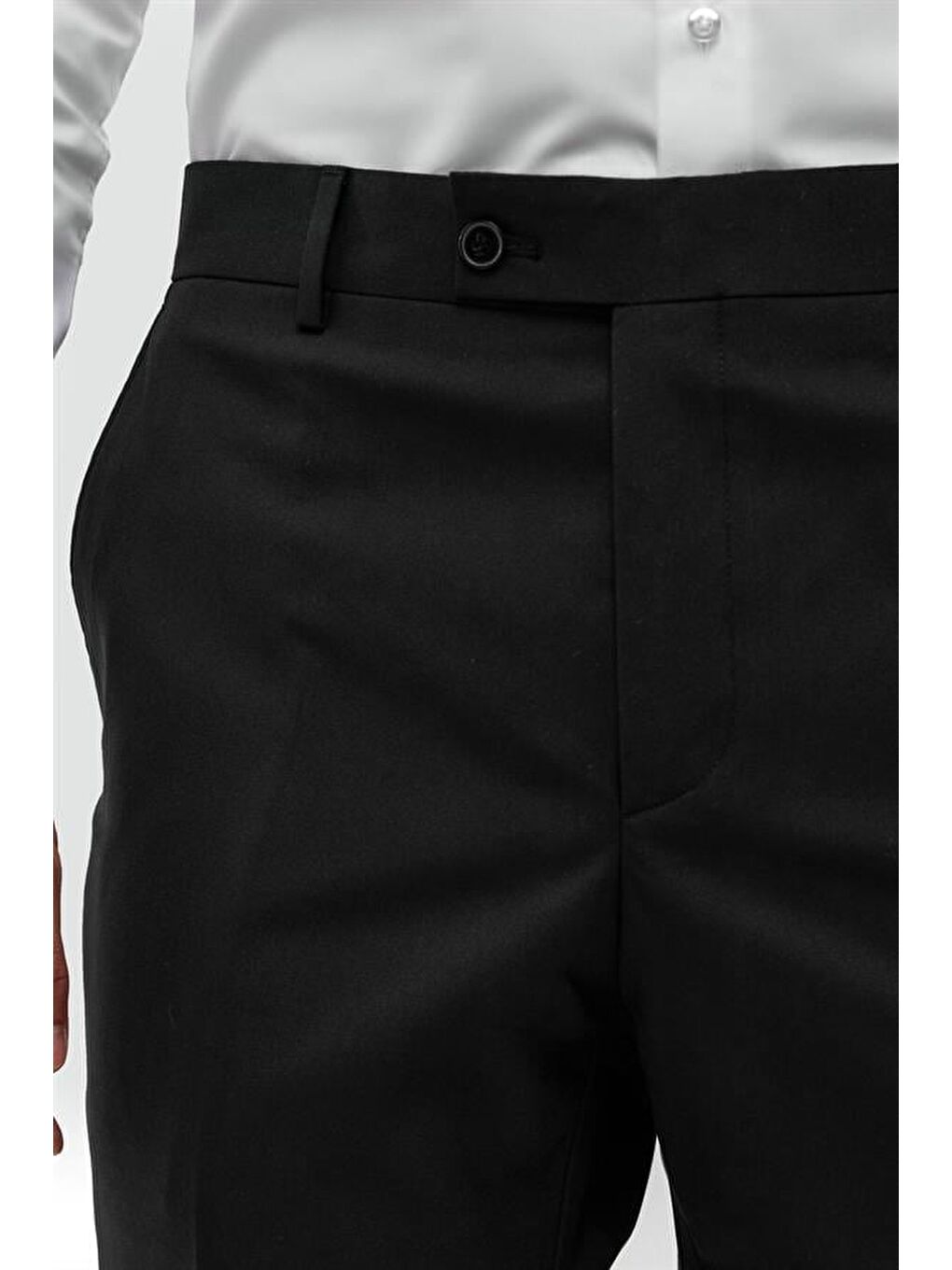 Siyah Slim Düz Pantolon-3