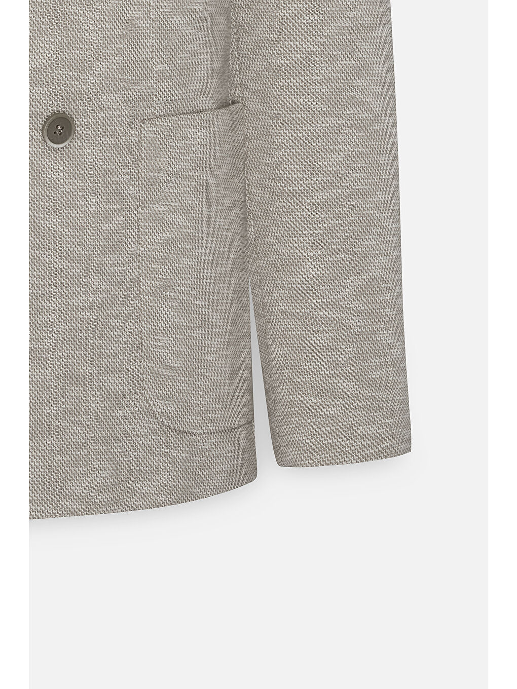 Erkek Bej Dar Kesim Kırlangıç Yaka Pamuklu Desenli Blazer Ceket-7