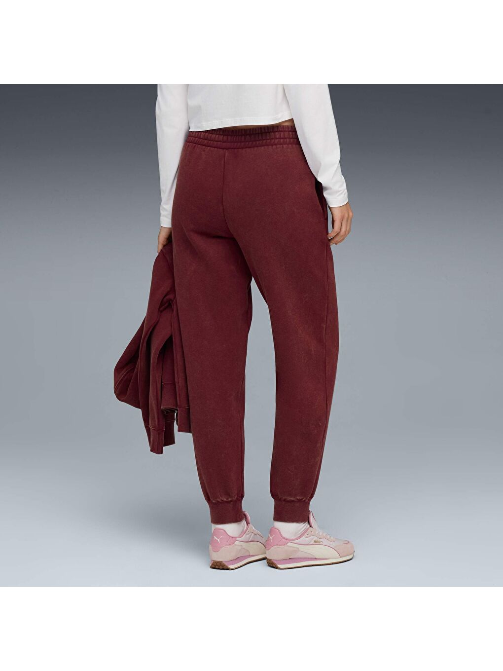 Bordo ESSENTIALS Elevated Comfort Kadın Eşofman Altı-2