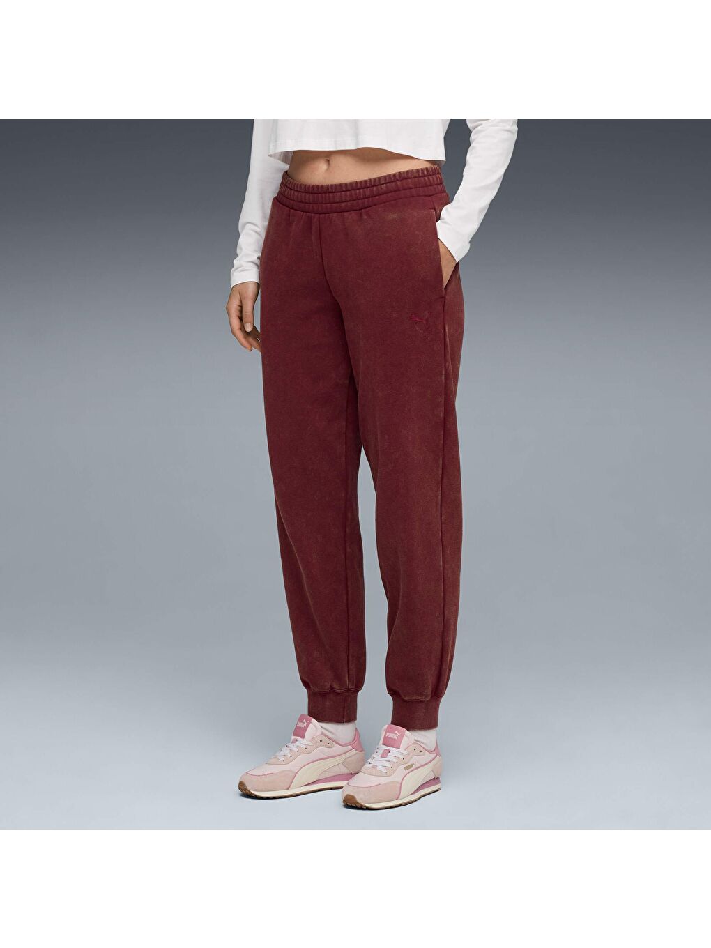 Bordo ESSENTIALS Elevated Comfort Kadın Eşofman Altı-4