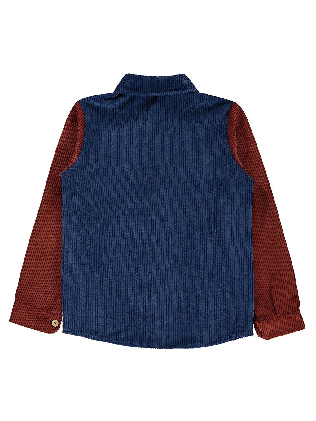 İndigo Boys Çift Taraflı Tek Cepli 10-13 Yaş Gömlek - Mavi 13-14 Yaş-1
