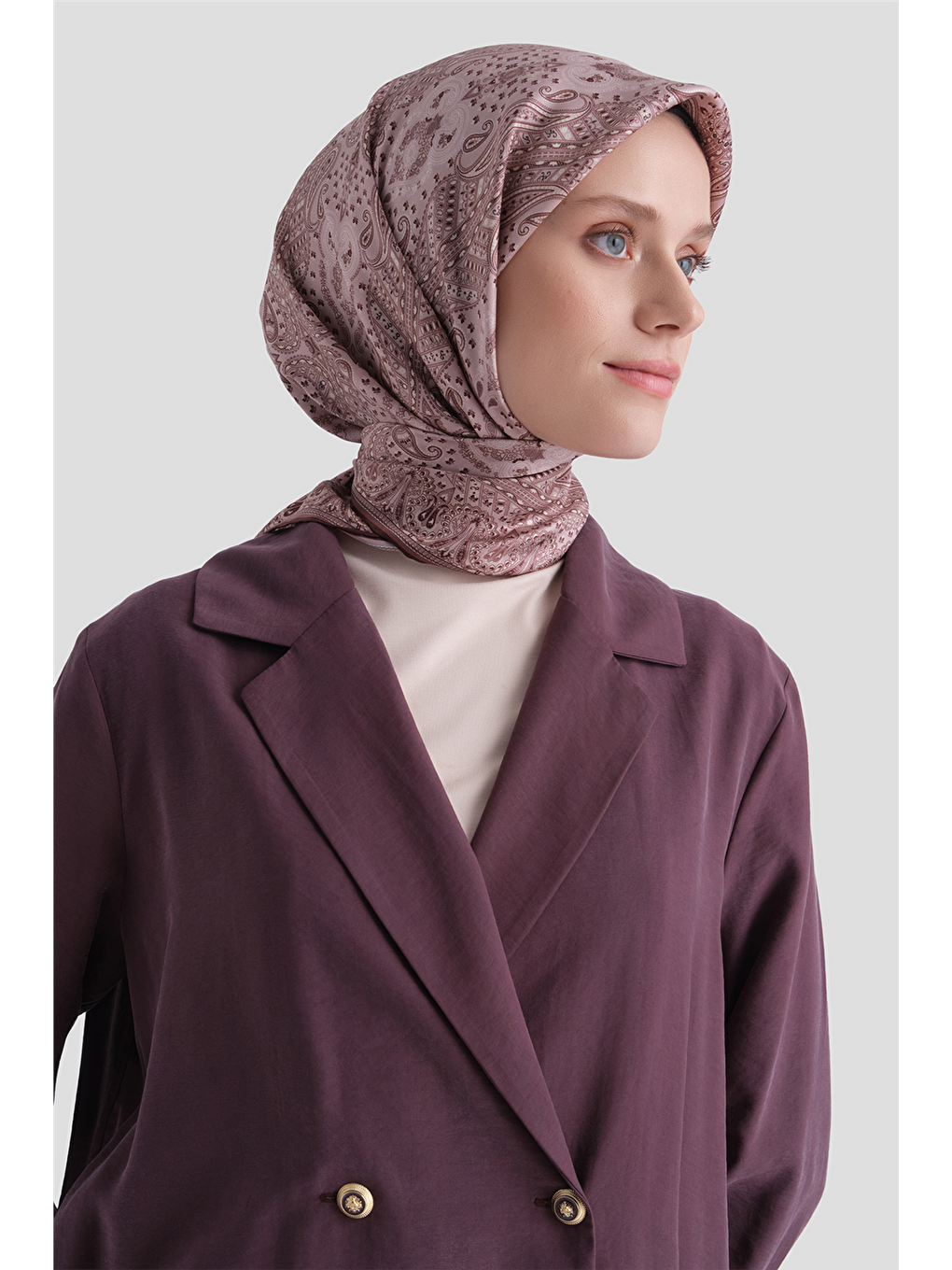 Pembe Saf İpek Twill Eşarp 9631d 88-1