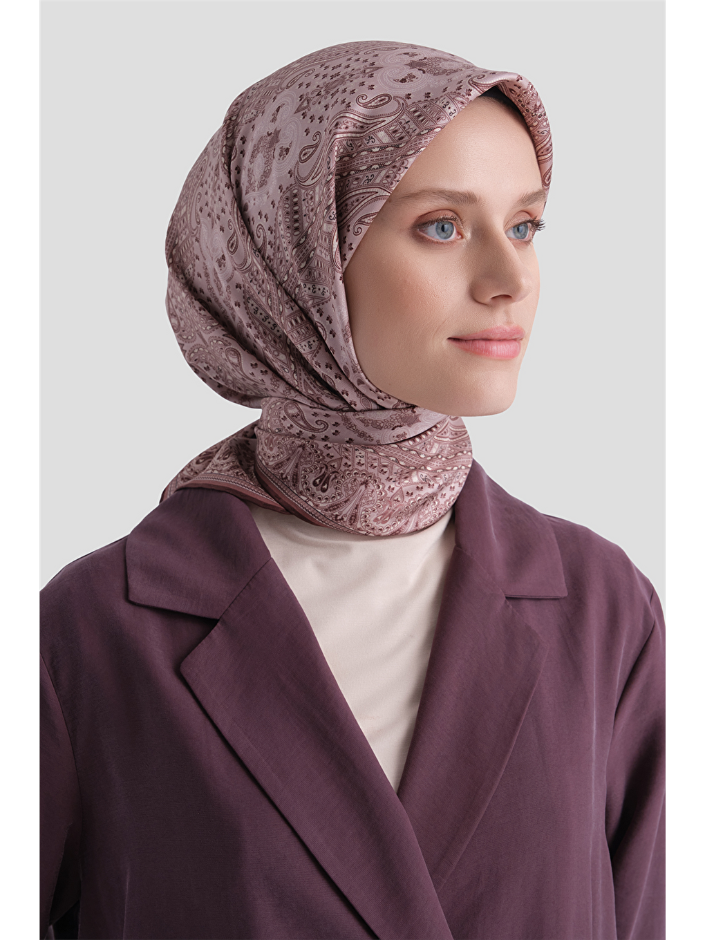 Pembe Saf İpek Twill Eşarp 9631d 88-2