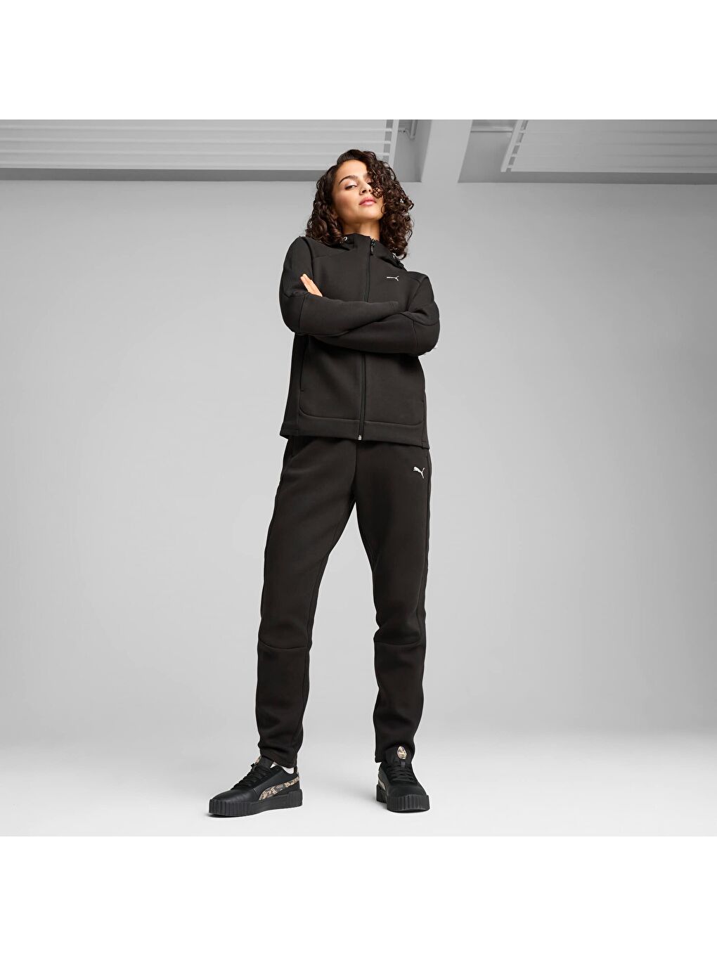 Siyah Kadın EVOSTRIPE Eşofman Altı-3