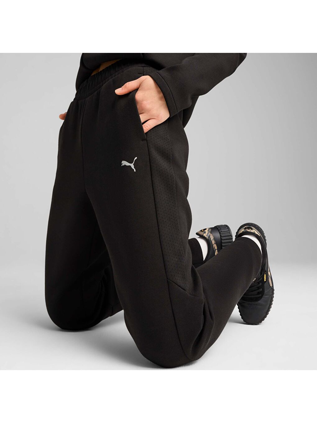 Siyah Kadın EVOSTRIPE Eşofman Altı-4