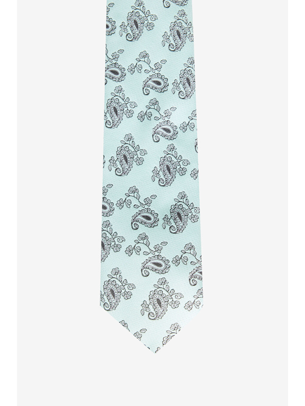 Erkek Turkuaz Desenli Kravat-1