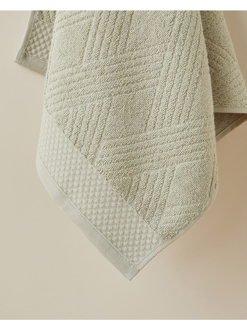 Chic Diamond Pamuk Yüz Havlusu 50x80 cm Açık Yeşil-1