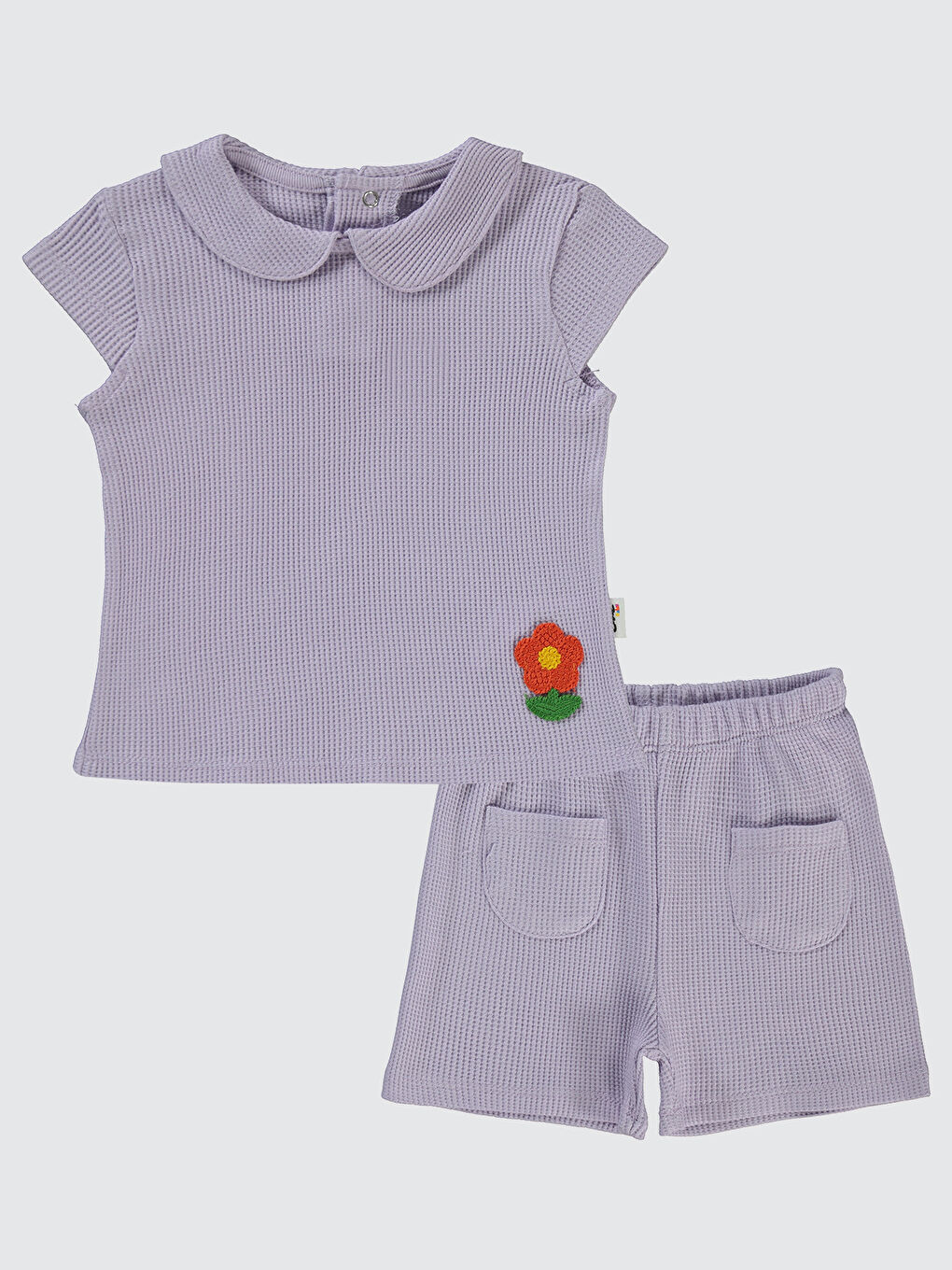 Baby Kız Bebek Şortlu Takım 6-18 Ay Lila