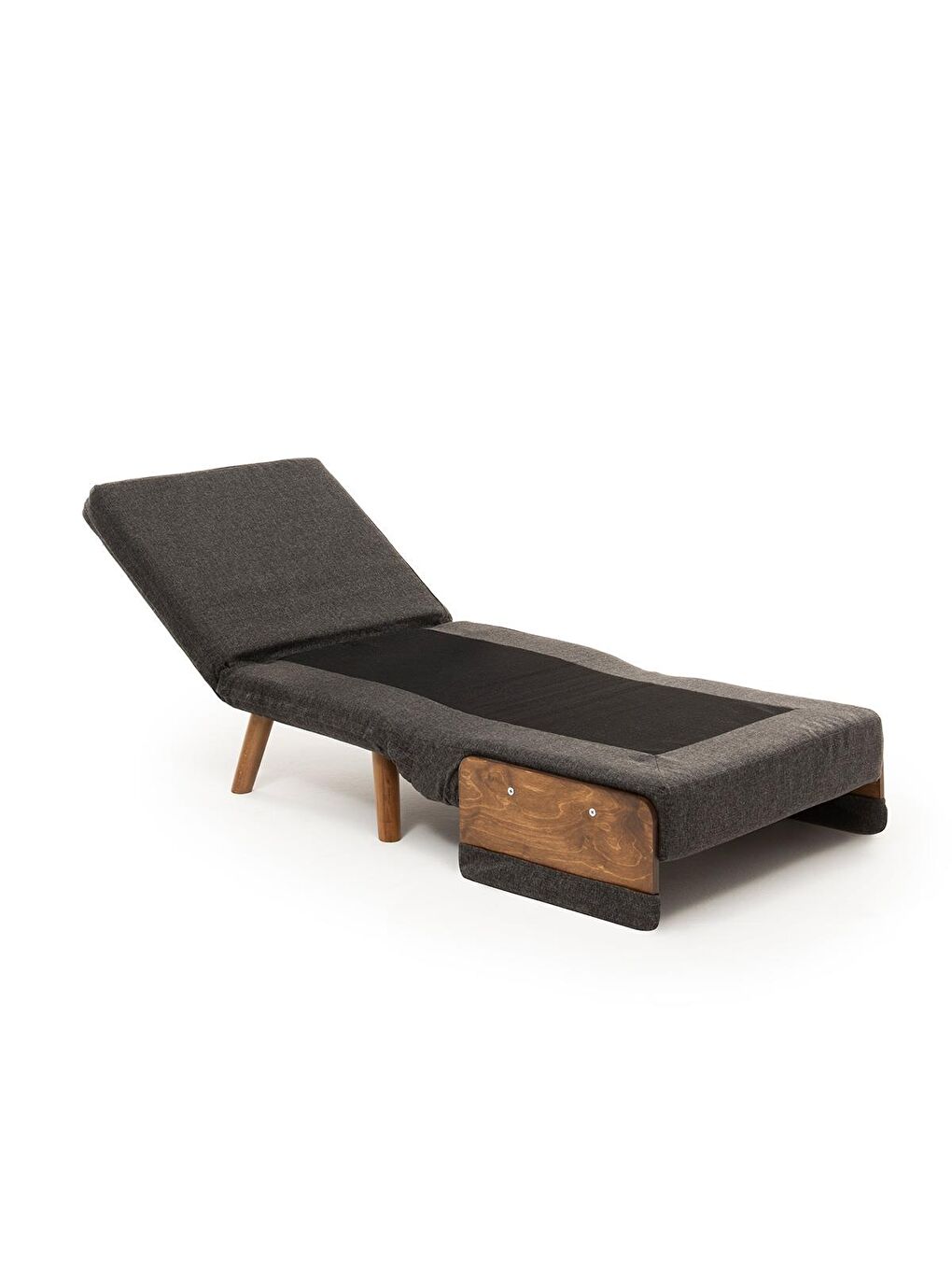 Cosmo Tekli Katlanır Yataklı Koltuk - Keten Koyu Gri-6