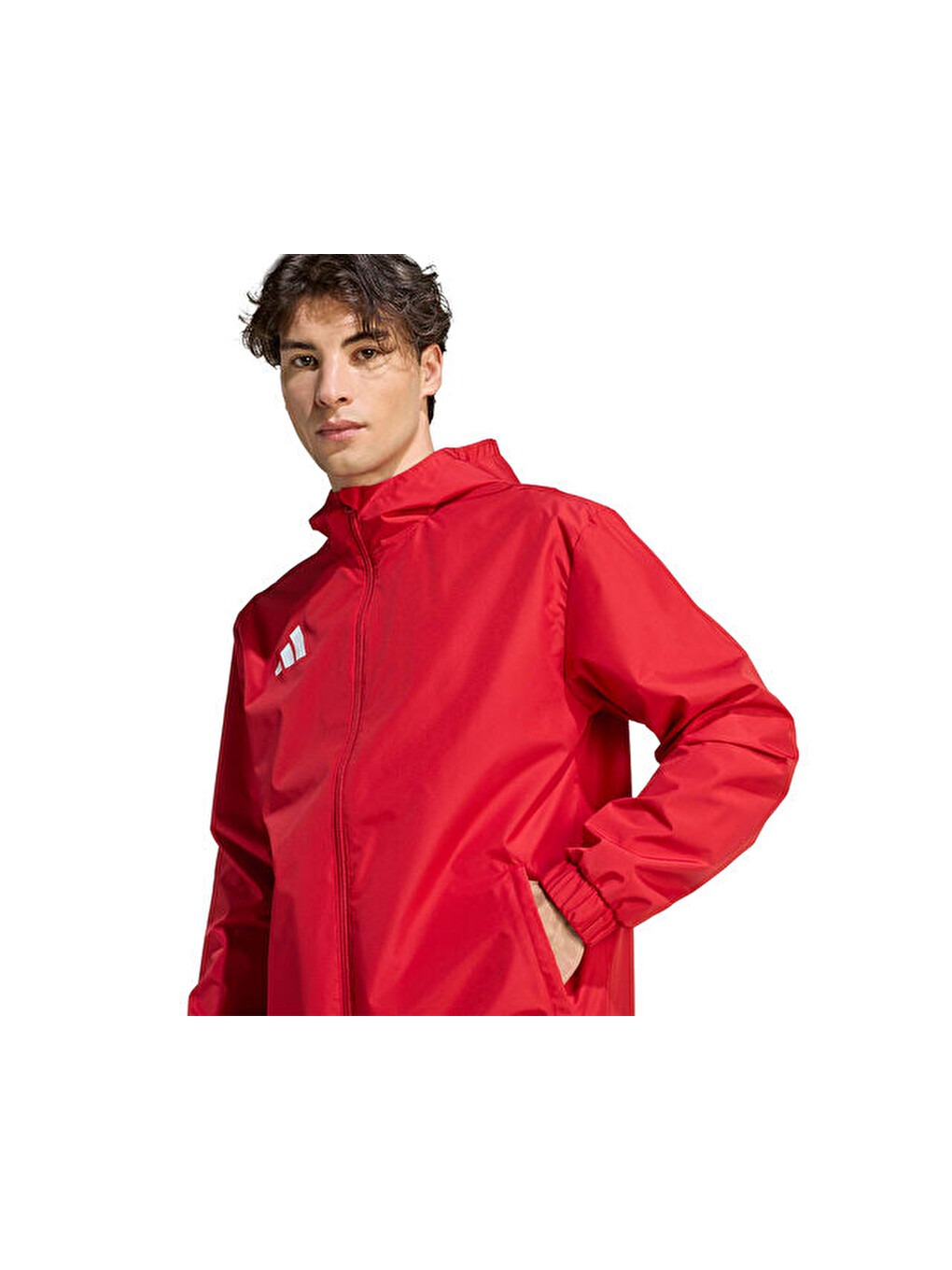 Ent26 Aw Jkt Erkek Futbol Antrenman Yağmurluk Jz9100 Kırmızı-4