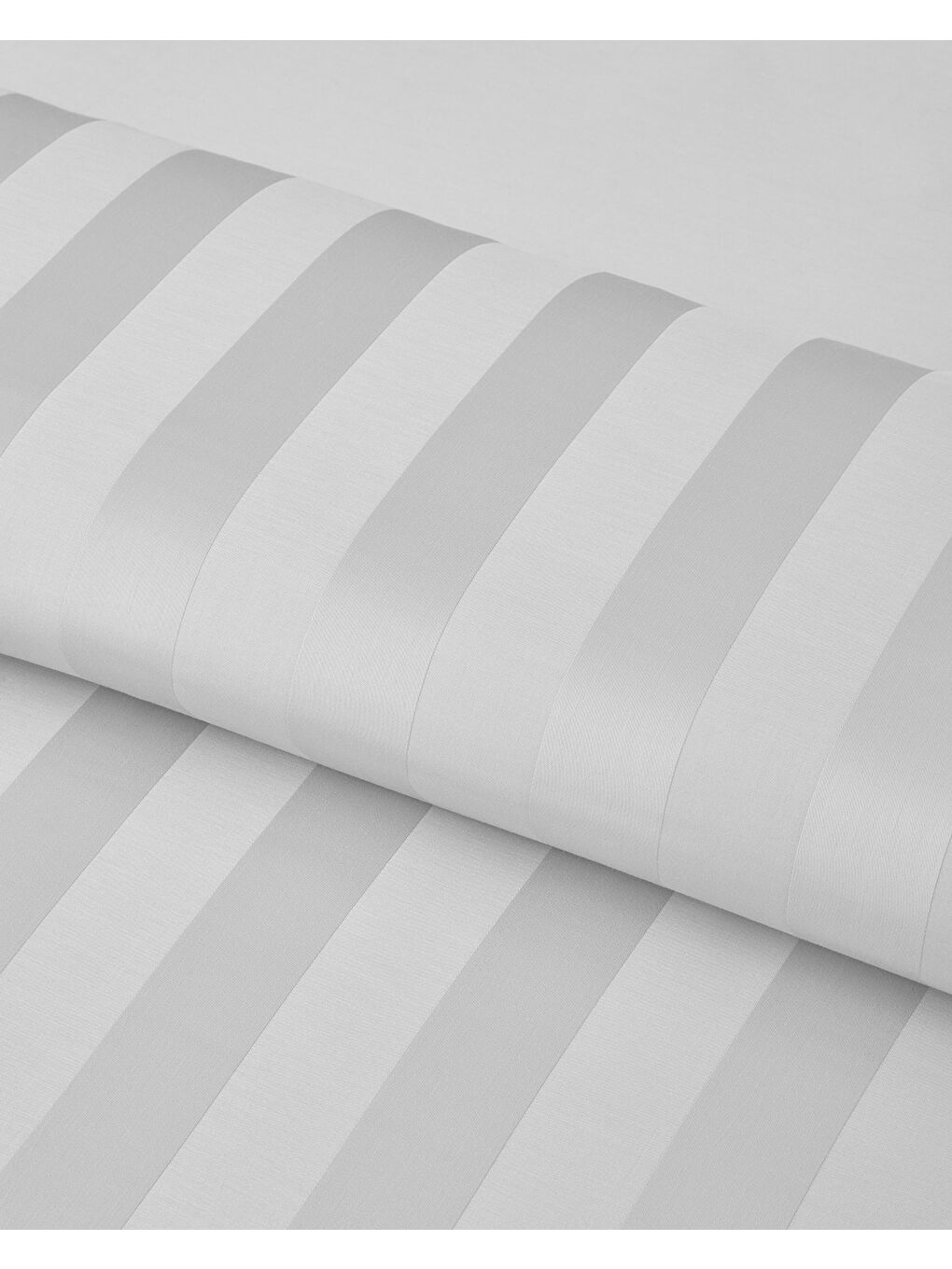 Deluxe Çizgili Pamuk Saten King Size Nevresim Takımı 240x220 cm Kırık Beyaz-2