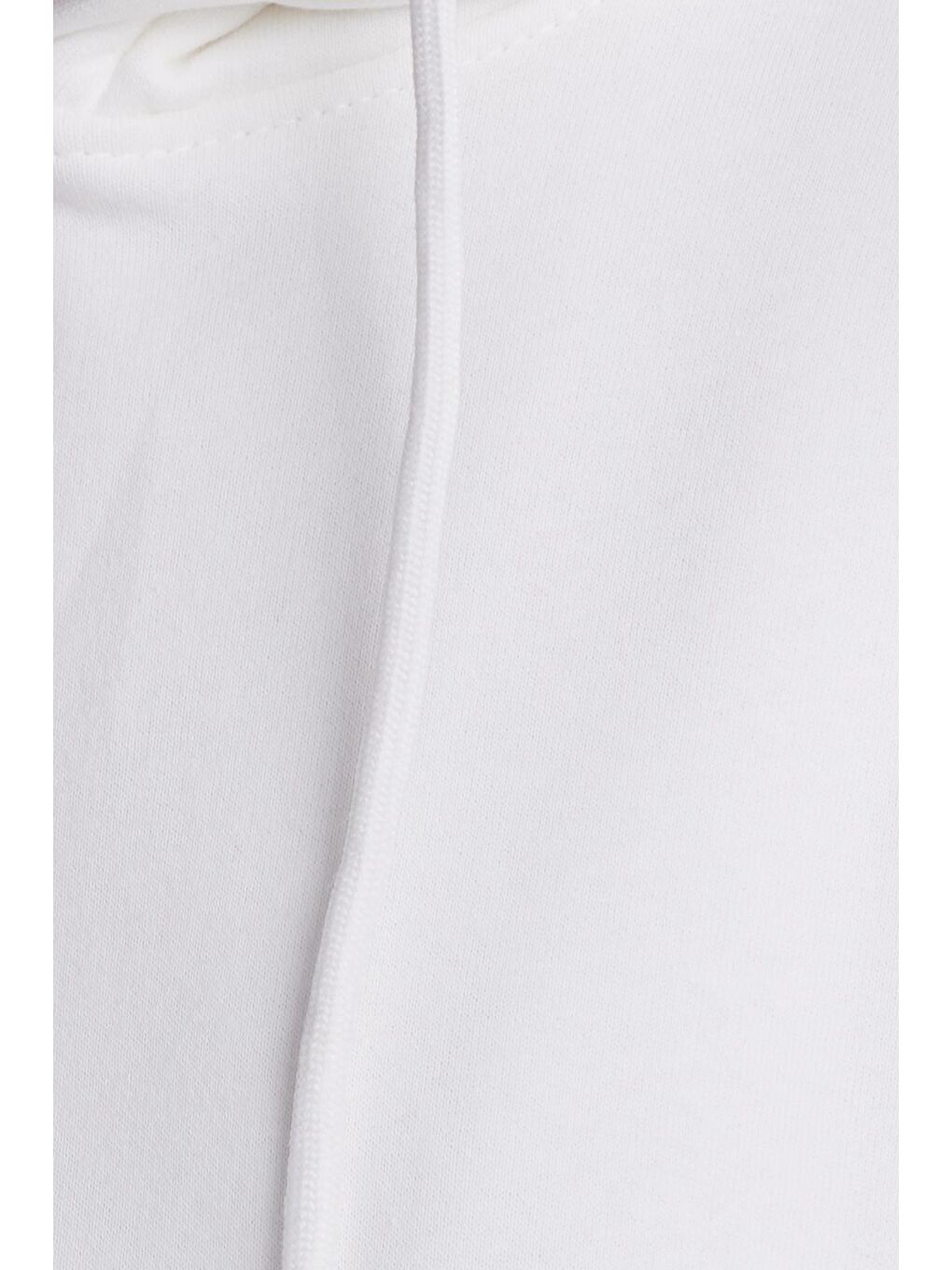 Kadın Relax Fit Rahat Kesim Pamuklu Kapüşonlu Kanguru Cepli Ekru Sweatshirt-5