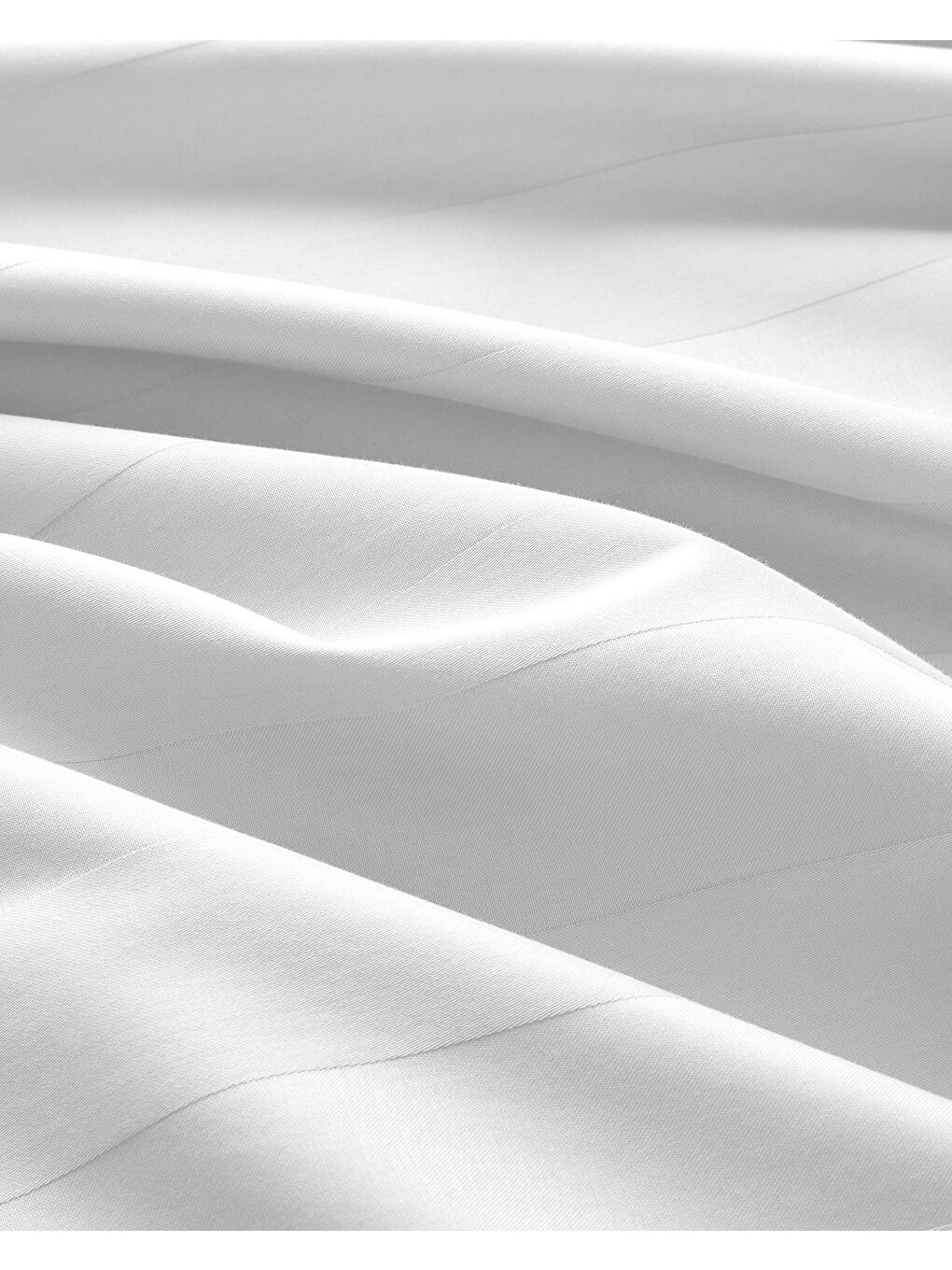 Deluxe Çizgili Pamuk Saten King Size Nevresim Takımı 240x220 cm Kırık Beyaz-4