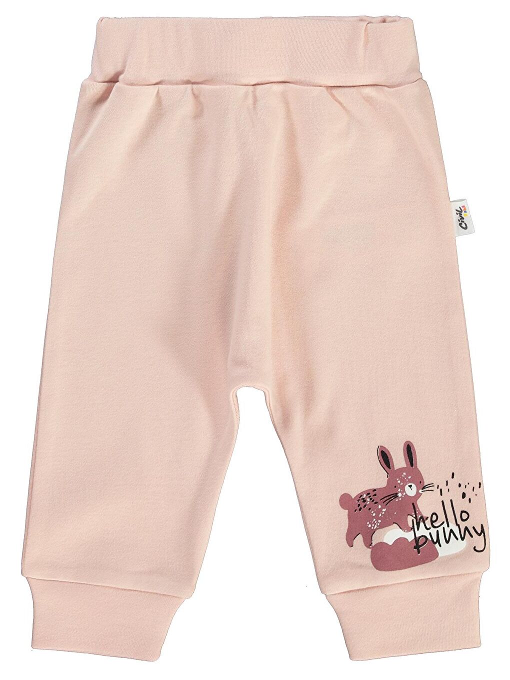 Pembe Baby Kız Bebek 2'li Tek Alt 3-12 Ay Pudra-1