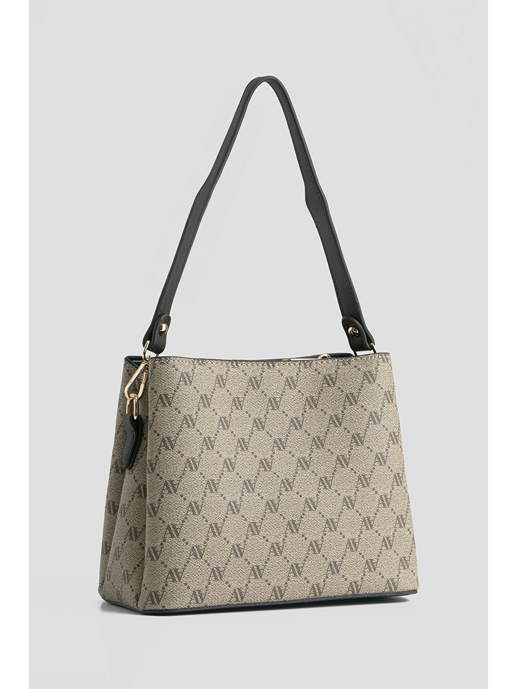 Bej Noktalı Çanta Vizon-3