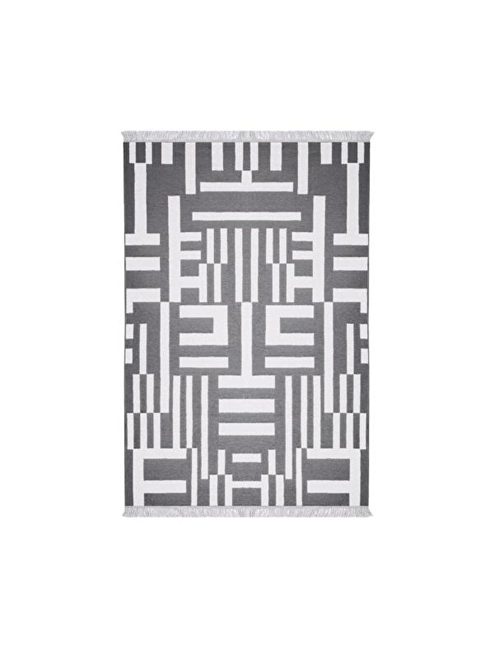 Kahverengi Pamuk Çift Taraflı Yıkanabilir Pamuk Kilim   120x180 cm-1