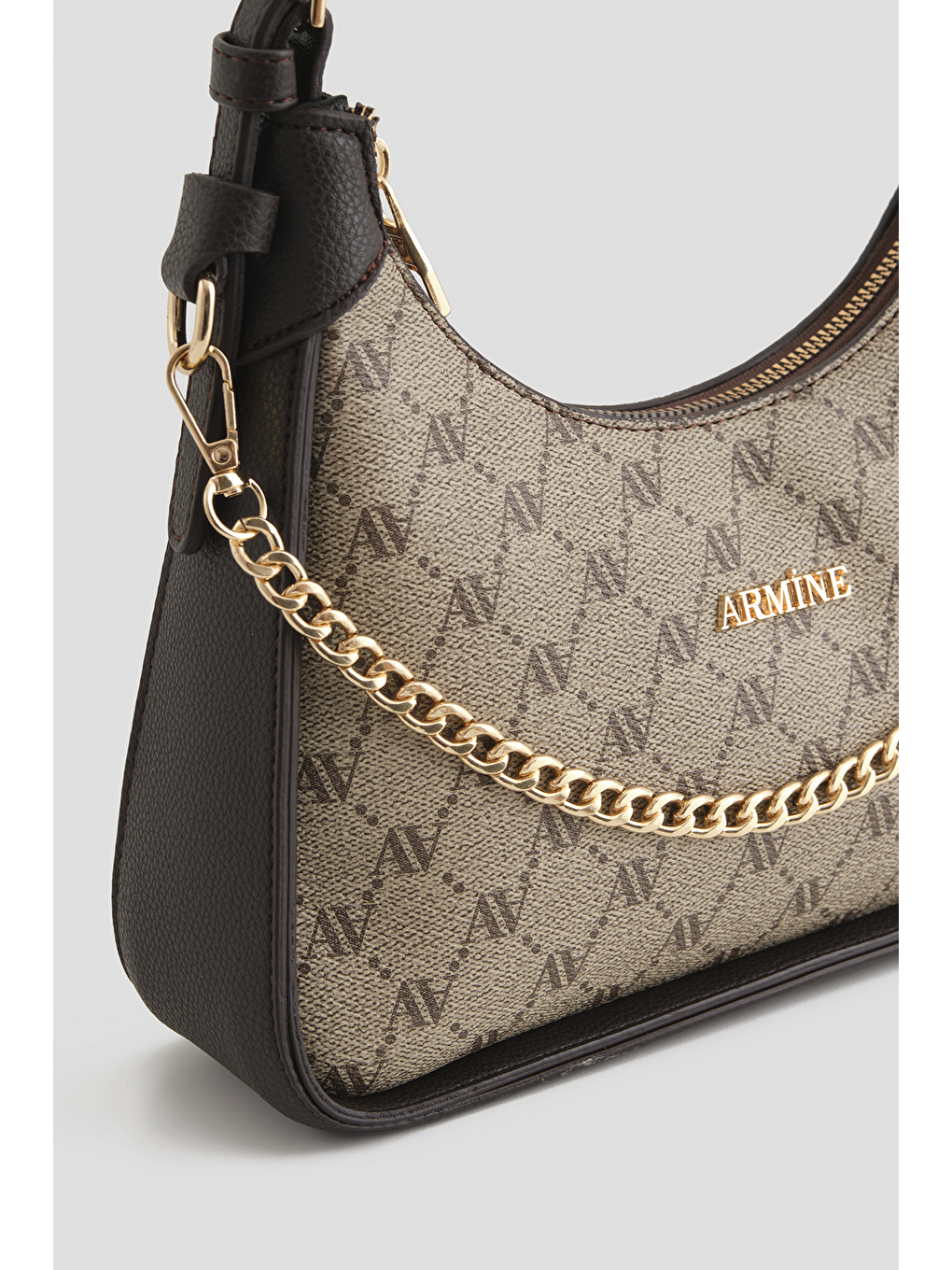 Bej Noktalı Çanta Vizon-1