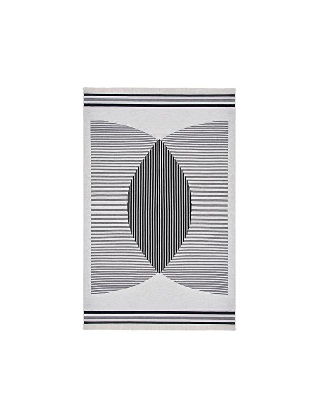 Gri Pamuk Çift Taraflı Yıkanabilir Pamuk Kilim   120x180 cm